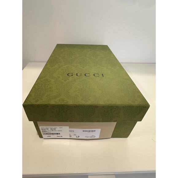 Gucci Rubber embossed Logo Womens Platform Slides size 36 Mystic White color - Picture 16 of 17